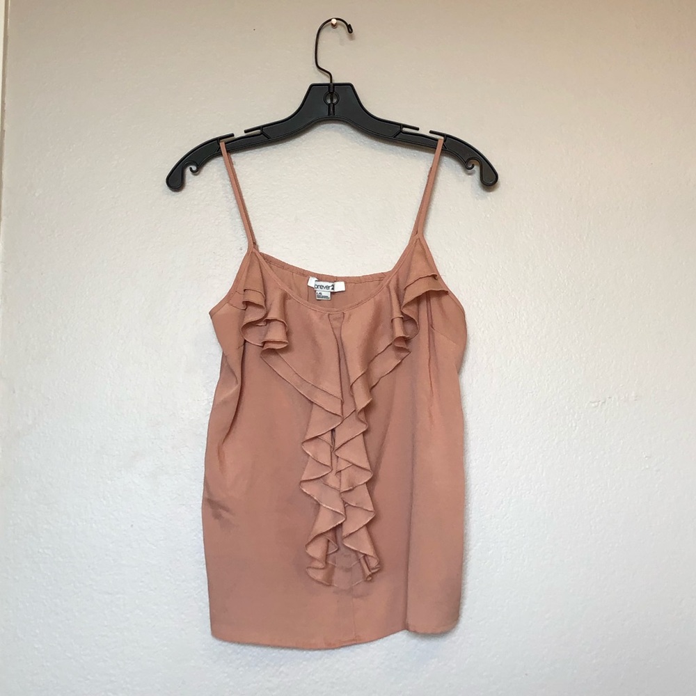 Forever 21 • Ruffle Pink Mauve Blouse